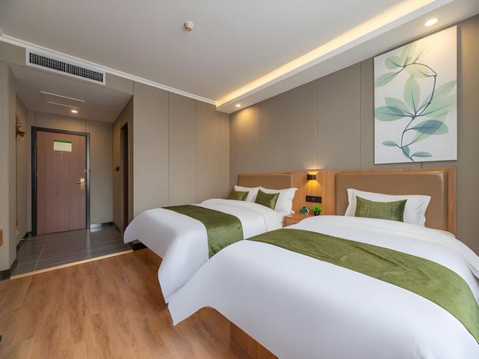 Bedroom 2, GreenTree Inn Jining Jianshe Road Hotel, Jining