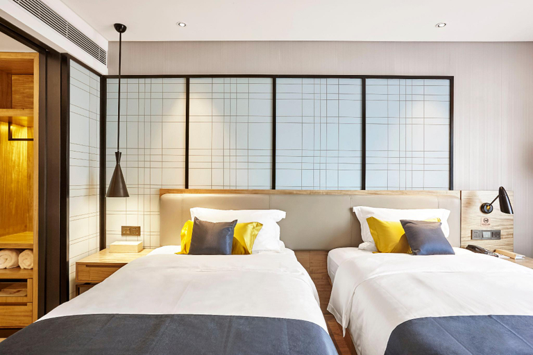 Bedroom 2, Echarm Hotel Huangshi Yingbin Avenue, Huangshi