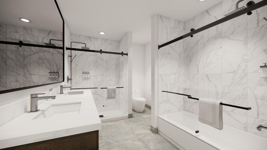 Bathroom 4, Kins Hotel, Los Angeles