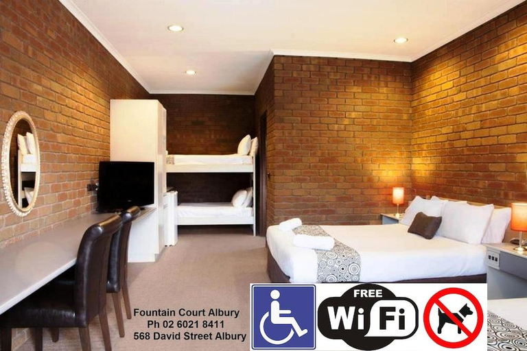 Bedroom, Fountain Court Motor Inn Albury, Albury