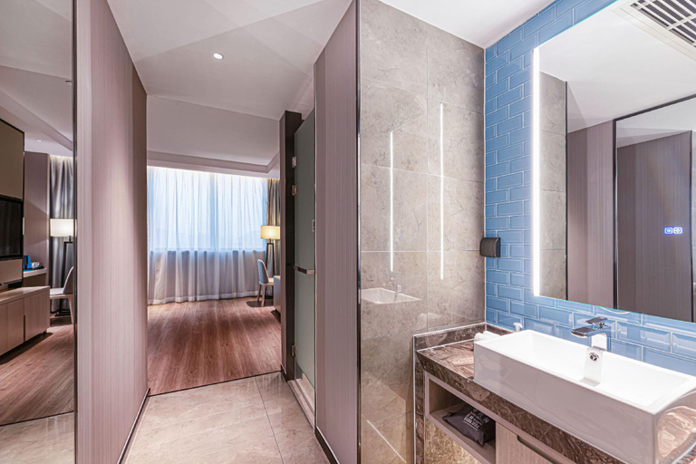 Bathroom 3, Echarm Hotel Shaoxing Keqiao Cross-border E-commerce Industrial Park, Shaoxing