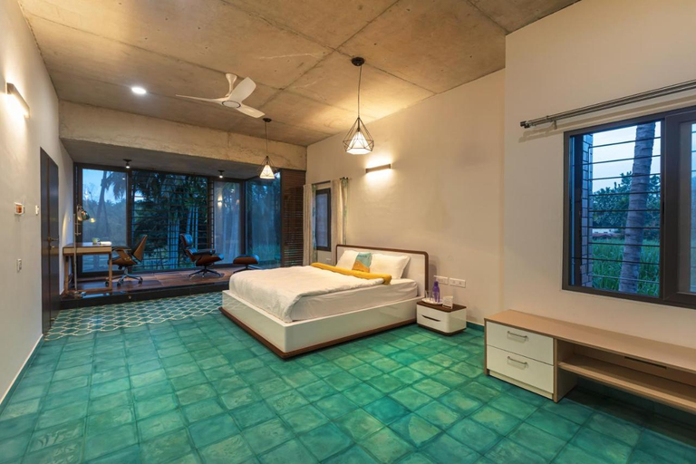 Bedroom 3, SaffronStays Riverstone, Mandya