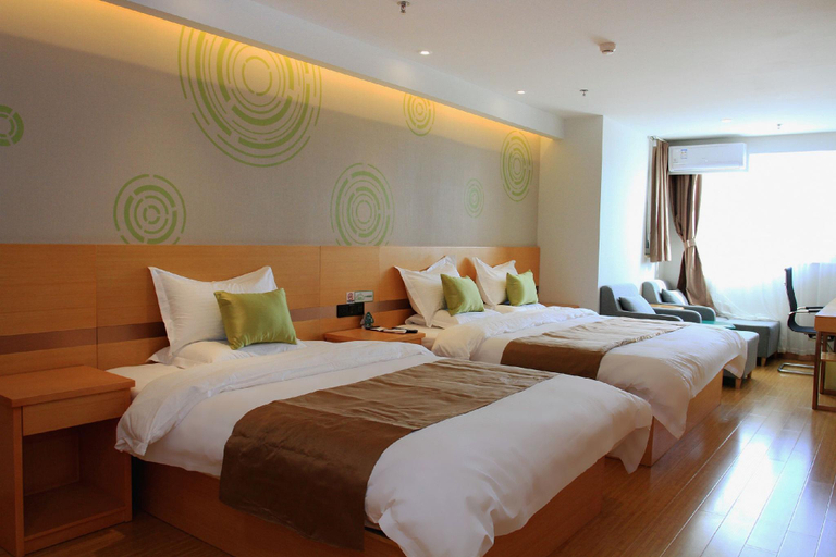 Bedroom 2, GreenTree Inn  Zhangjiakou High-speed Railway Station, Zhangjiakou
