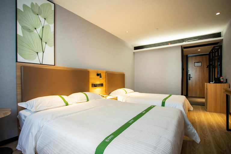 Bedroom 2, Green Tree Inn Anhui Bozhou Woyang County Wangjiao Square Business, Bozhou
