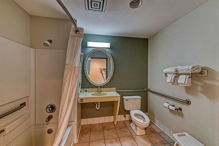 Bathroom 4, American inn & Suites, Monroe