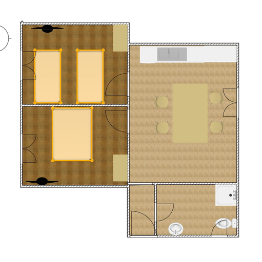 Bedroom, Katalin Apartmanhaz, Miskolci