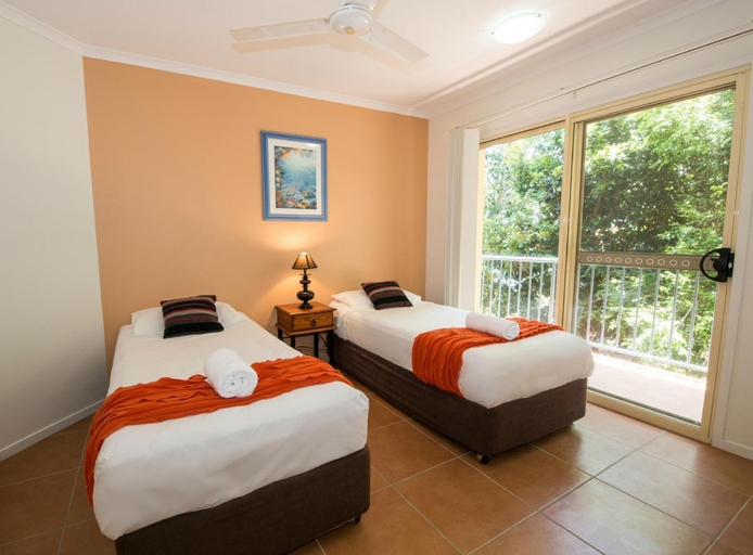 Bedroom 3, at Beach Court Holiday Villas, Whitsunday