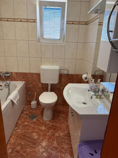 Bathroom, Apartments Puntamika, Zadar