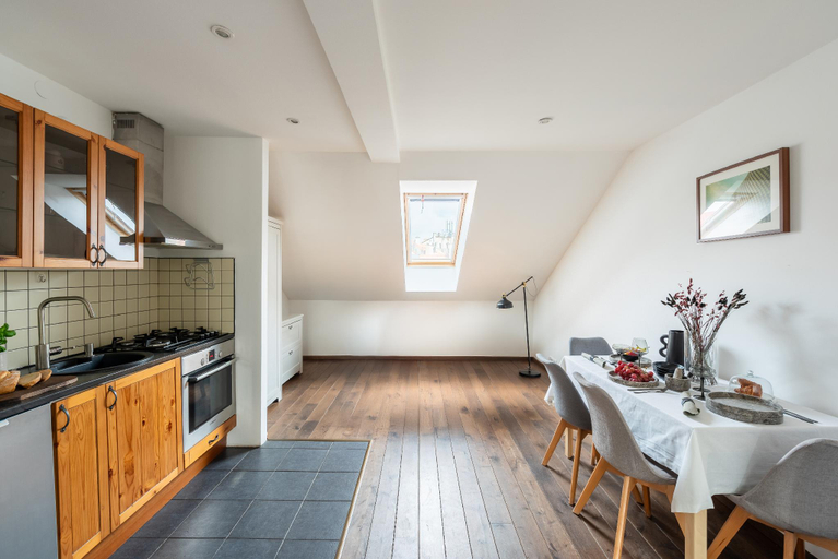 Kitchen, Charming Prague Apartment in Vrovice with Roof Terrace, Praha 2