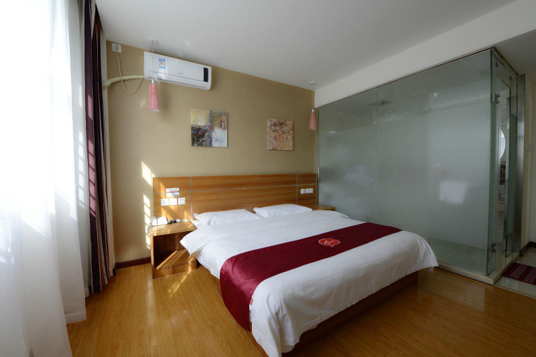 Bedroom 2, Thank Inn Hotel Hebei Langfang Sixth Street, Langfang
