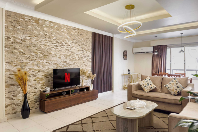 Living area 5, Xuru Stays I The Hospitable 2bdr Apt. 5 min From CAI Airport, An-Nuzhah