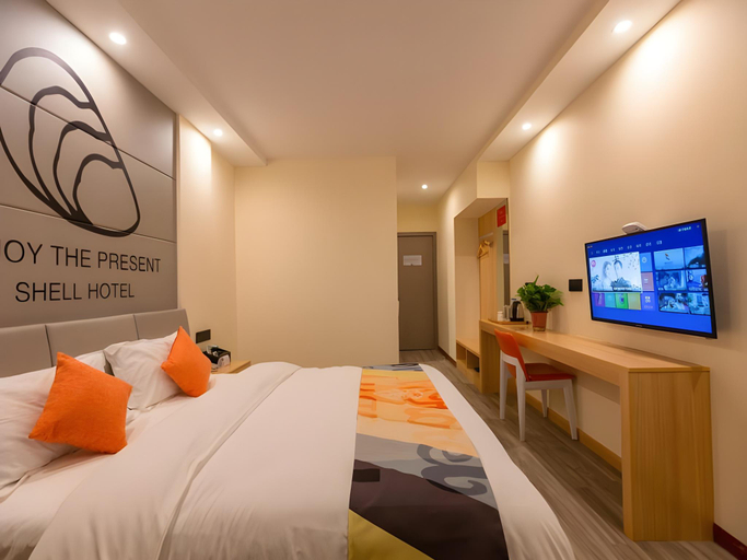 Bedroom 2, Shell Hotel Suzhou Zhangjiagang Jingang Town Central Plaza, Suzhou
