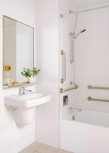 Bathroom 3, One Platt Apartments Financial District, New York