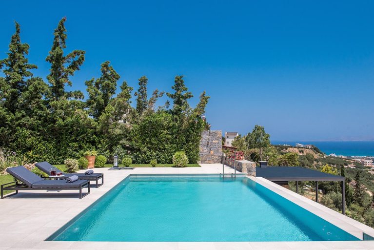 Garden 3, Eunoia Blue Villa Heraklion Crete, Sea View, Private Pool, Prassas, Karteros, Crete