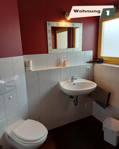 Bathroom 2, Ferienwohnung Zum Bohmischen Burgergarten, Meißen