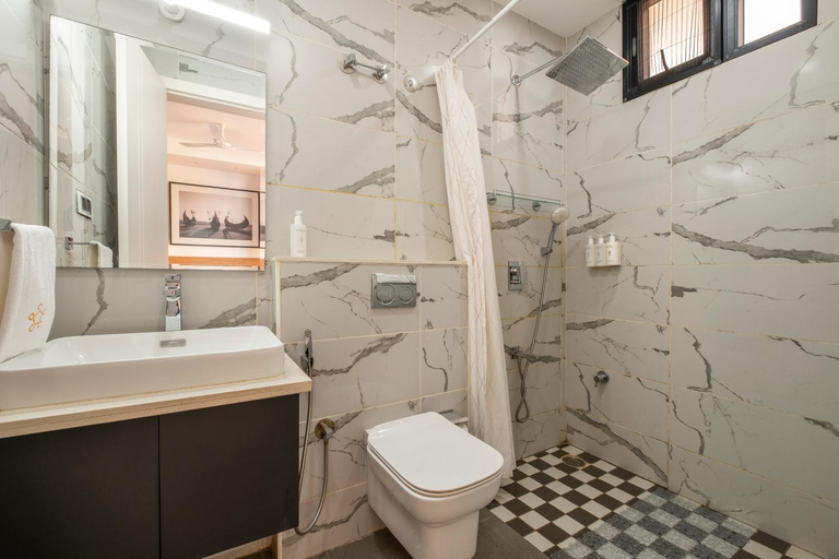 Bathroom 3, SaffronStays Rio: 4BR pool villa, Nerul Goa, North Goa
