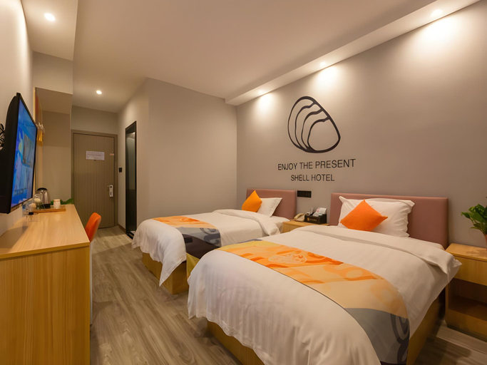 Bedroom 2, Shell Hotel Suzhou Zhangjiagang Jingang Town Central Plaza, Suzhou
