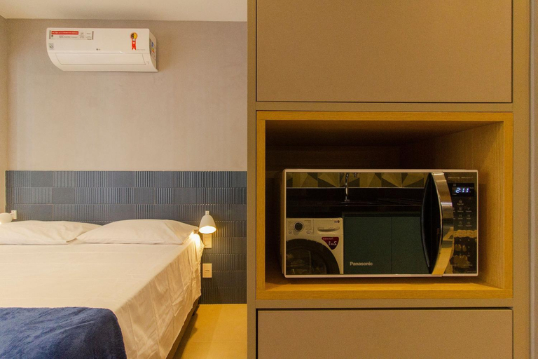 Bedroom 3, Studios Proximo a Av Paulista com Piscina no Rooftop e Sauna, São Paulo