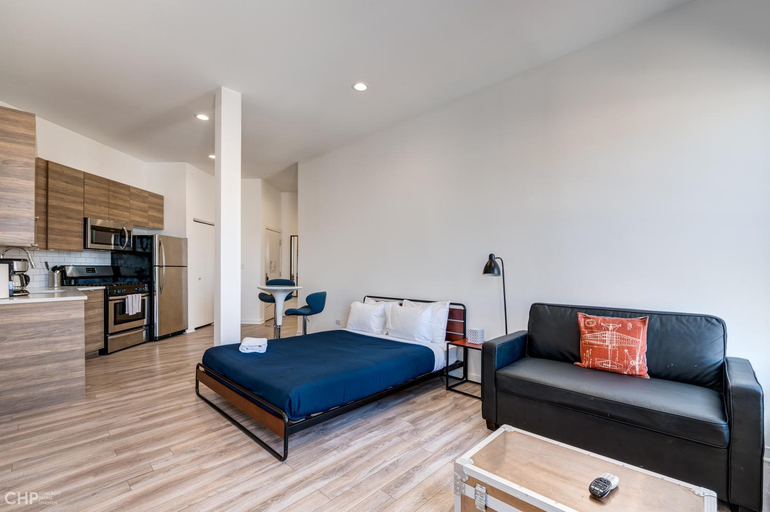 Bedroom 2, Chicago Second Floor Studio by 747 Lofts, Cook