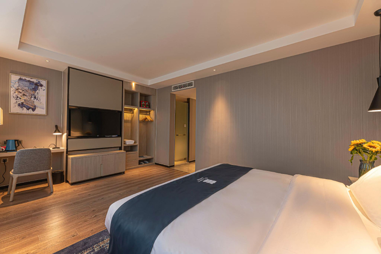 Bedroom 2, Echarm Hotel Shaoxing Keqiao Cross-border E-commerce Industrial Park, Shaoxing