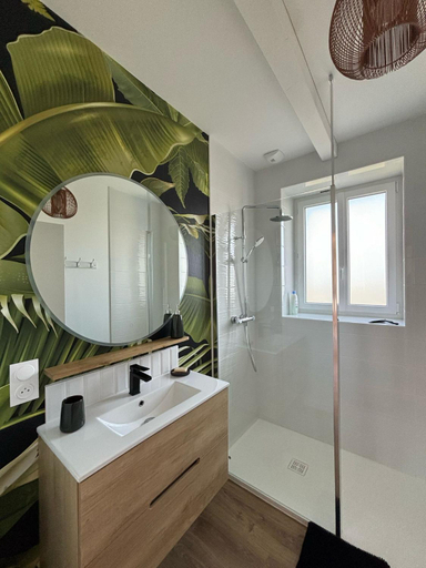Bathroom, Maison de Kerangall Brest appartement jardin et parking, Finistère