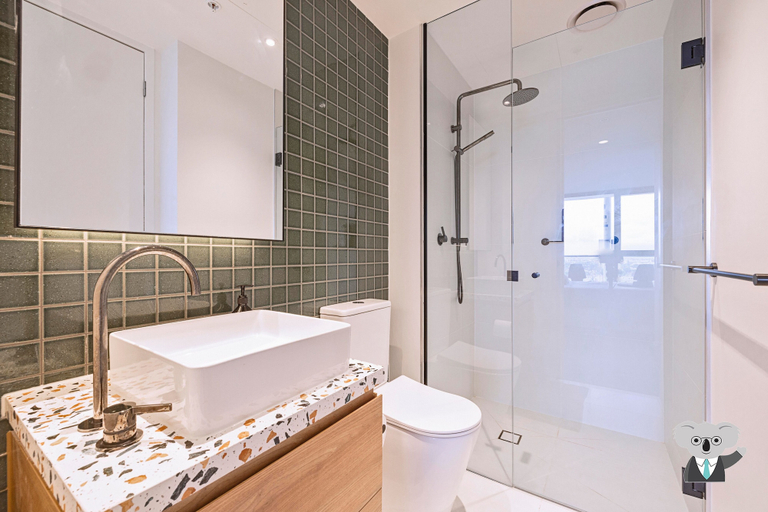 Bathroom, Kozyguru | South Melbourne | Prefert Good View Apt, Melbourne