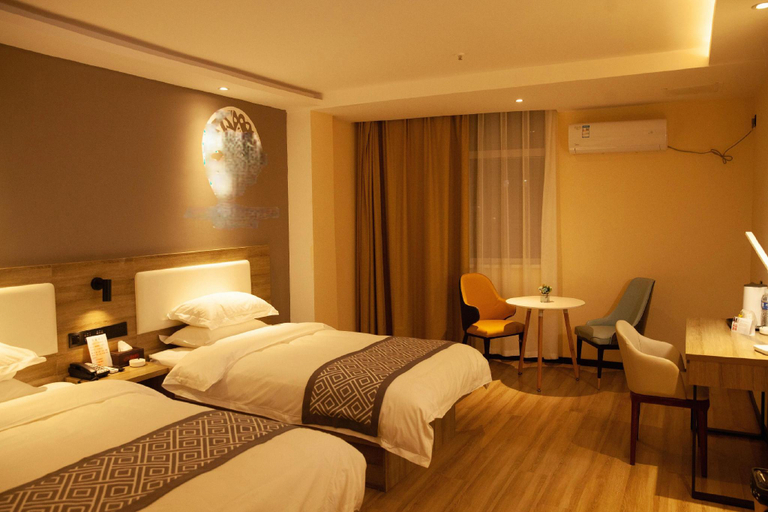Bedroom 2, Shell Hotel Shanxi Xinzhou Wuning County Fengwu Square, Xinzhou