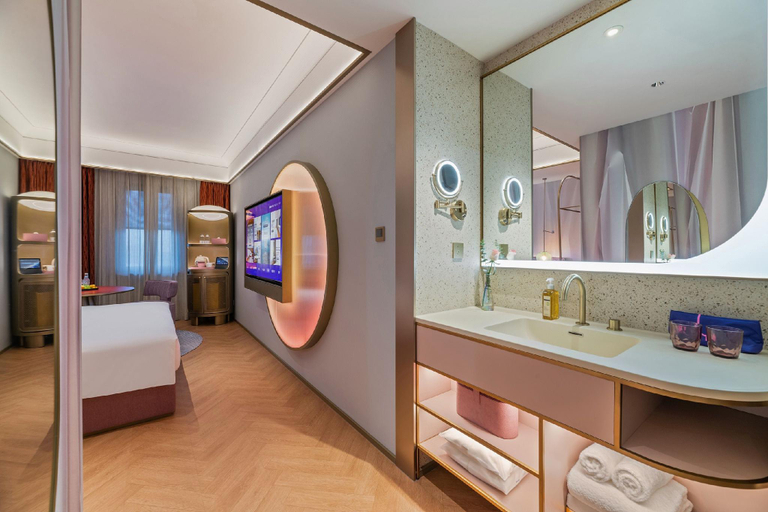 Bathroom, Manxin Hotel Yancheng Railway Station Xiwang Avenue, Yancheng