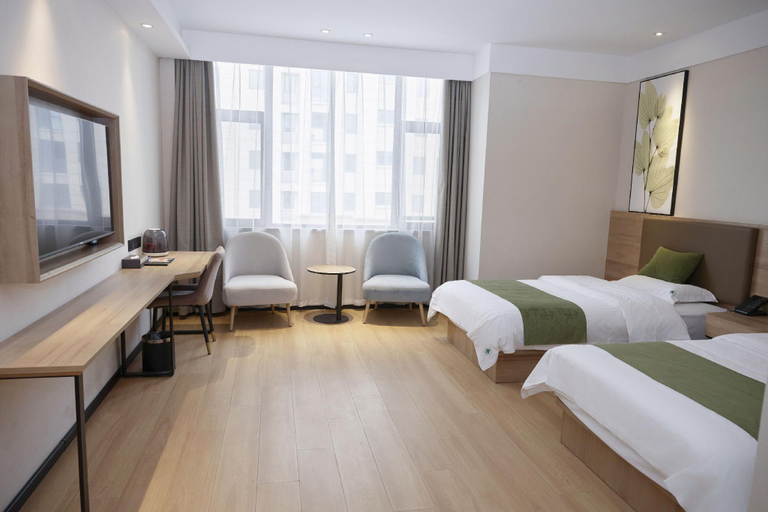 Bedroom 2, Green Tree Inn Henan Shangqiu Minquan County High-Speed Railway Station, Shangqiu