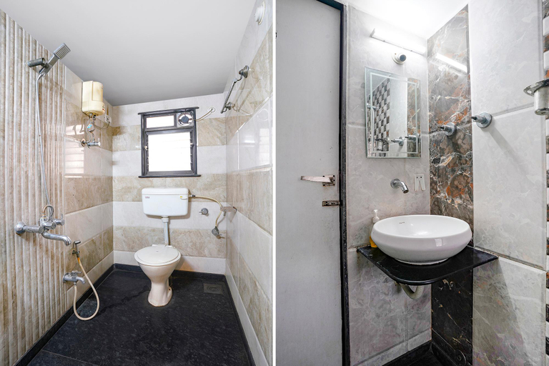 Bathroom, FabHotel Shree Balaji NX Banquets & Apartment, Thane