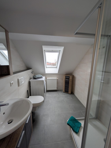 Bathroom 2, Richter Apartments Finsterwalde mit Klimaanlage, Elbe-Elster