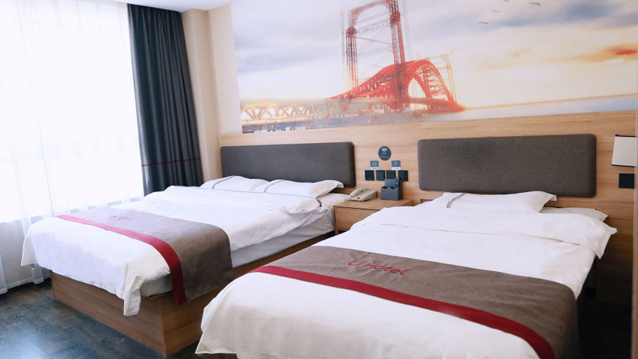 Bedroom 4, Thank Inn Plus Hotel Zaozhuang Central District Ginza Shopping Mall, Zaozhuang