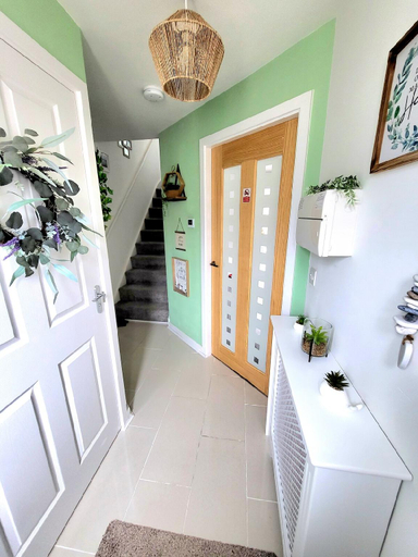 Entrance, Seaside beach themed home with garden and driveway, Lancashire