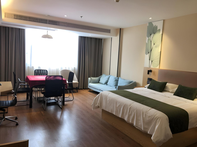 Bedroom 2, GreenTree Inn Express Fuzhou Le'an County Government Sijiu Square, Fuzhou