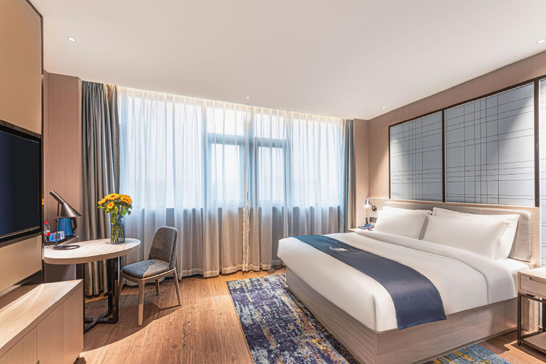 Bedroom 2, Echarm Hotel Shaoxing Keqiao Cross-border E-commerce Industrial Park, Shaoxing