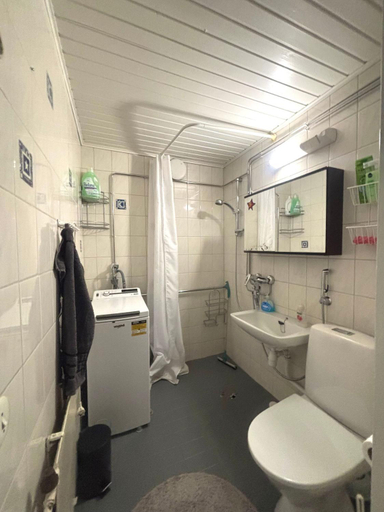 Bathroom 2, Charming Kemi Apartment with Sauna department Free Parking, Lapland