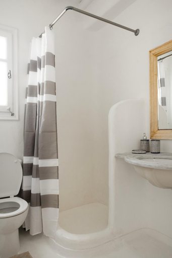 Bathroom, Mykonian Style w Shared Pool Houses & Nighttime Security Guard, South Aegean
