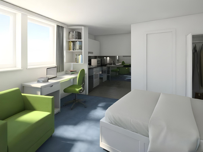 Bedroom 2, Destiny Student – Shrubhill (Campus Accommodation), Edinburgh