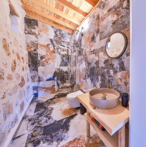 Bathroom, Bademlique Stone Rooms, Kaş
