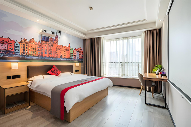 Bedroom 2, Jun Hotel Sichuan Bazhongba Huifengting Park, Bazhong