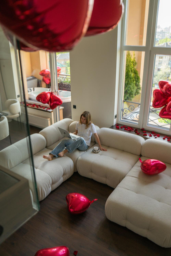 Bedroom 3, SkySpa Apartments - апартаменти з джакузі на терасі з видом на Печерськ, Pechers'kyi