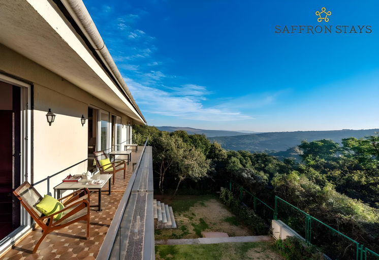 Balcony/terrace 4, SaffronStays Horizon 360, Satara