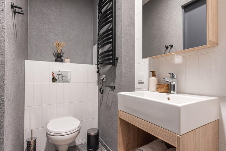 Bathroom 3, SHED Coliving studio, Vilniaus