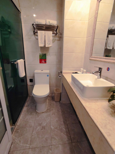 Bathroom 3, Vatica Jieshou City New Passenger Transport Center Hotel, Fuyang