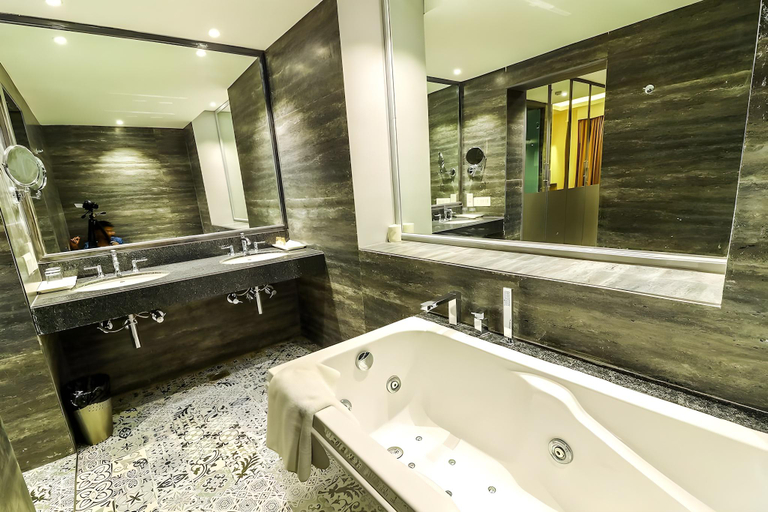 Bathroom 4, Piccadily Hotel, Raipur