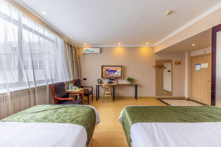 Bedroom 2, GreenTree Inn Lanzhou Gongjiawan Yangjiaqiao Express Hotel, Lanzhou