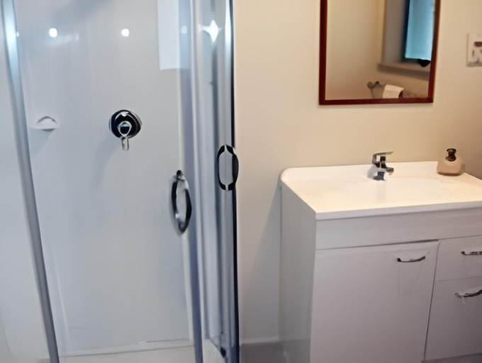 Bathroom 4, Scenicland Motels, Grey