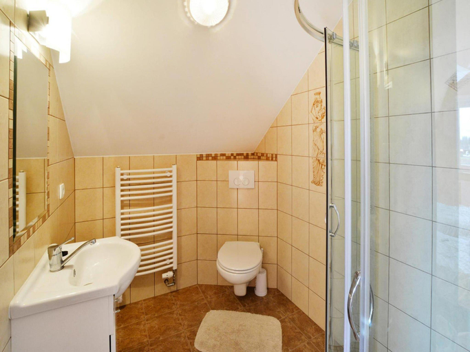 Bathroom, Holiday apartment, 2 bedrooms, garden, bicycles, Kołobrzeg