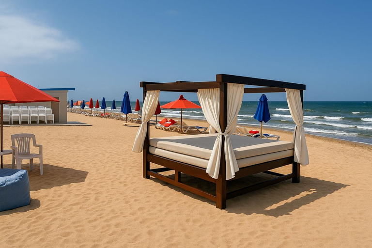 Bed, Escape to a Luxury Chalet in Porto Said, Al-Manasrah
