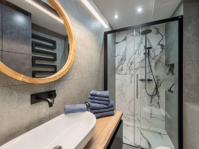 Bathroom 3, Comfortable, 2-level apartment by the river, Kołobrzeg